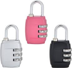 3-pack Kombinationshänglås - 3-siffriga